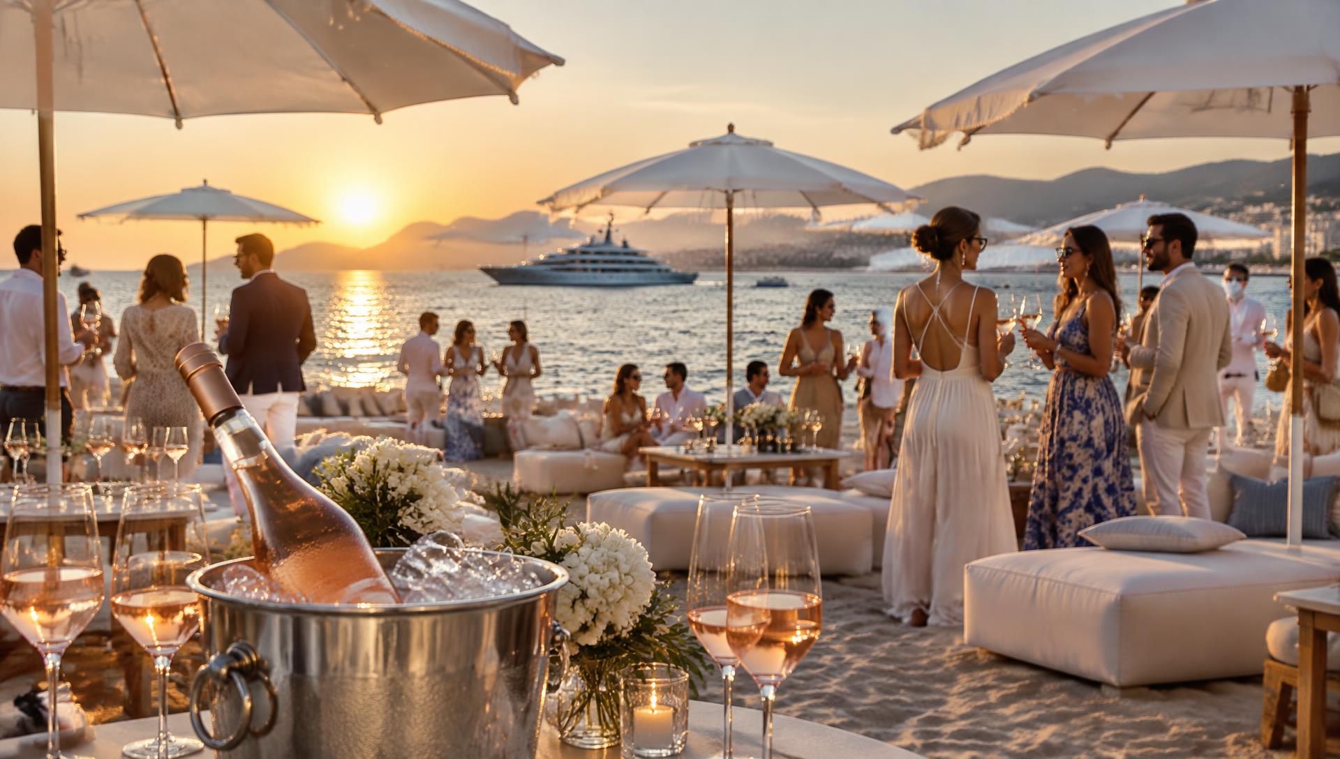 Beach club on the Cannes seafront